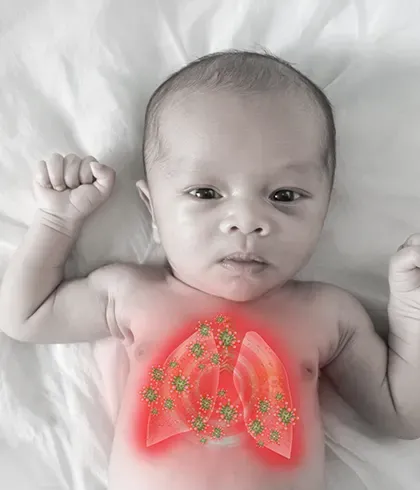 Signs of lung infections in babies