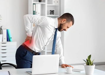 Reduced flexibility in the spine