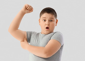 Fat accumulation around the waist, hips, and face