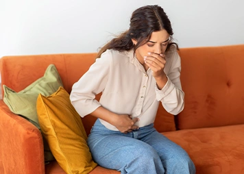 Nausea, vomiting, diarrhoea, or cramps