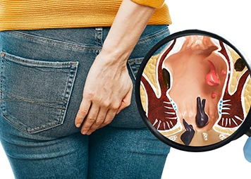 A lump or protrusion around the anus