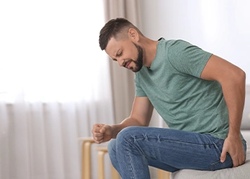 Difficulty sitting comfortably